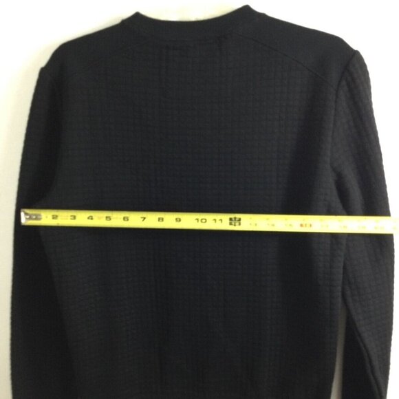 Banana Republic Pullover Sweatshirt Men's Small Black Long Sleeve Ribbed Hem - Picture 6 of 6